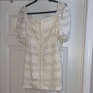 C/MEO Collective White Textured Dress